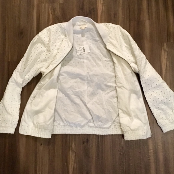 NWT- J.Crew lightweight eyelet jacket - Picture 2 of 4